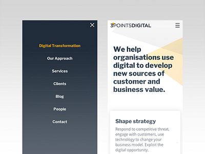 3PointsDigital screens agenvy responsive sketch ui ux website