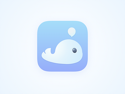 Whale blue icon purple whale