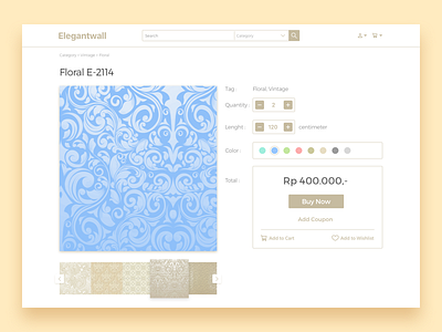 Elegantwall buy ecommerce floral order ui wallpaper website