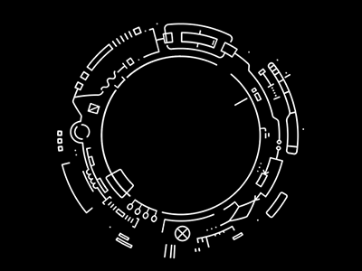 s_al black cyberpunk dark fui glitch high tech hud magic sci fi seal