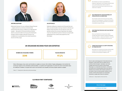 UX & UI design for a language training company education etienne pigeyre language neolangue responsive studio dpe training ui ux white