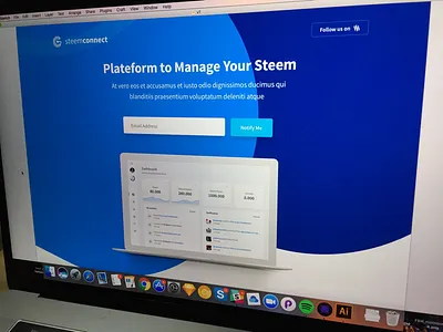 SteemConnect Homepage bitcoin homepage icon icons landing marketing splash ui ux webdesign website