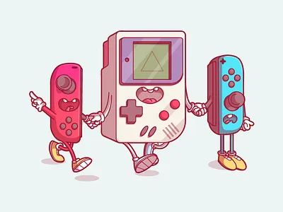 Father's day campinas color cool father game illustration nintendo thunder rockets ui vintage