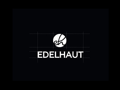 EDELHAUT logo black branding design leather brand logo typography. white