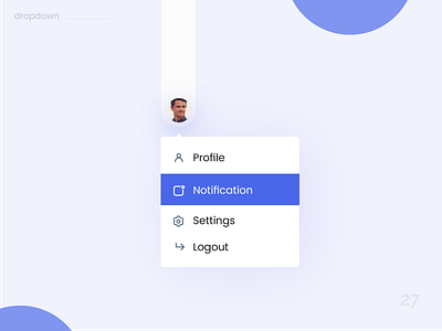 Dropdown - Daily UI:: #027 app blue bubbles color dailyui dropdown gradient mobile twitter ui