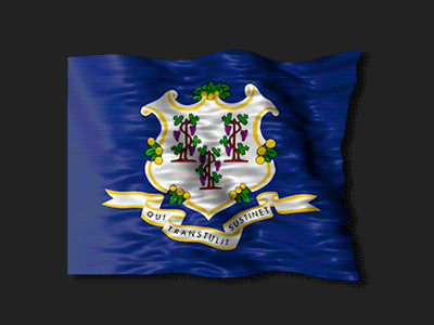Flag Of Connecticut america animation flag gif infographic loop map state usa video virginia