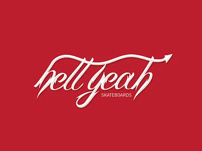 Hell Yeah - Logo devil evil hell logo logotype portugal red skate skateboards skatebrand typography