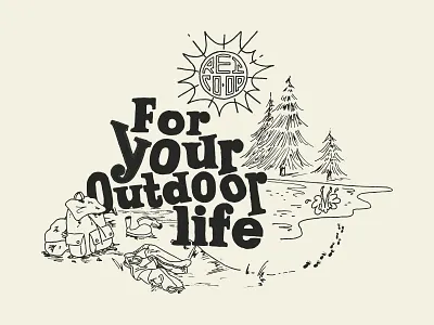 REI 70s 1970s 70s illustration lake ligature collective outdoor rei co op retro typography vintage