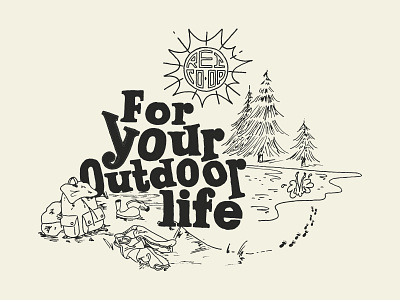 REI 70s 1970s 70s illustration lake ligature collective outdoor rei co op retro typography vintage