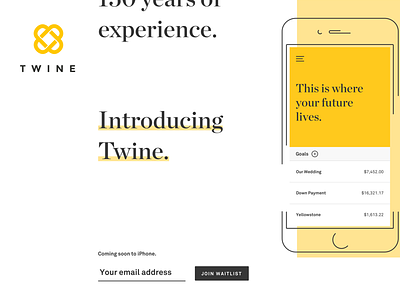 Twine Landing landing scrolling sign up twine waitlist