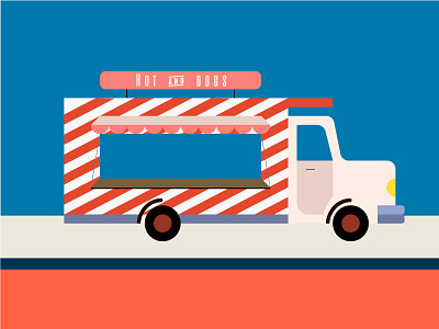 Food Truck food truck hotdog illustration transportations truck