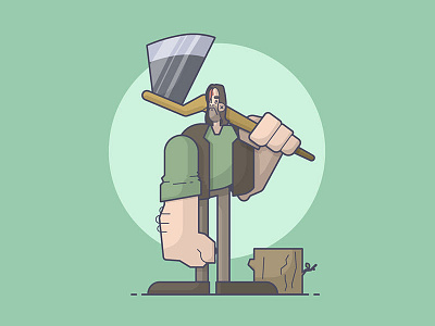 The Hound axe clegane game of thrones got grump illustration line art the hound