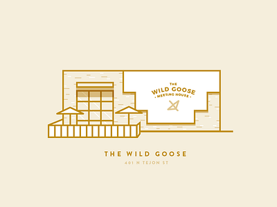 Wild Goose Meeting House building coffee shop colorado springs icon illustration location neighborhoode shadow