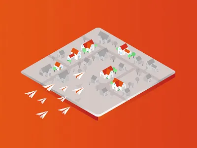 Isometric Illustration for RealTAG illustration isometric neighborhood