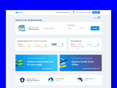 Nav Dashboard blue dashboard nav product design ui ux