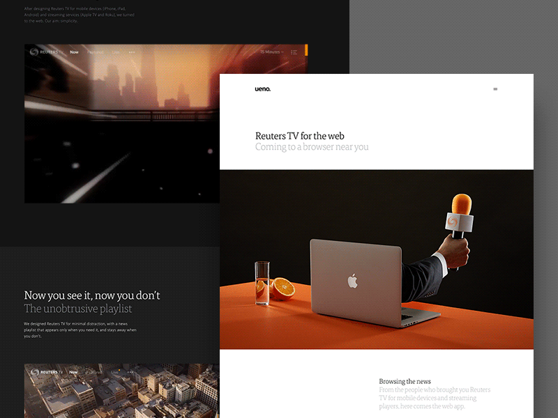 Case Study - Reuters TV Web App case study news responsive tv web app