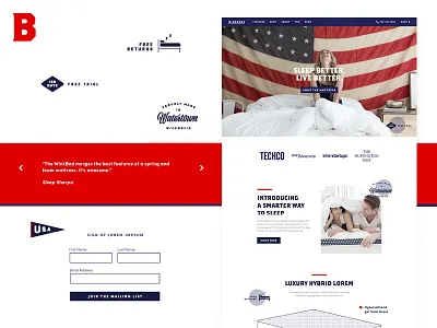 Winkbeds Website - look and feel #2 color design hierarchy typography ui