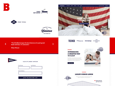 Winkbeds Website - look and feel #2 color design hierarchy typography ui