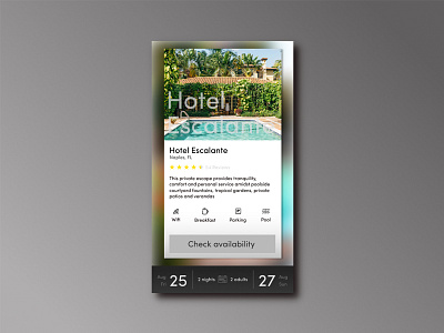 Hotel Booking Page booking date figma hotel phone screen ui