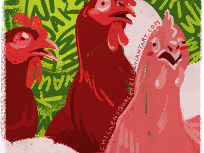 Chickens Quack animals chickens quack digital illustration