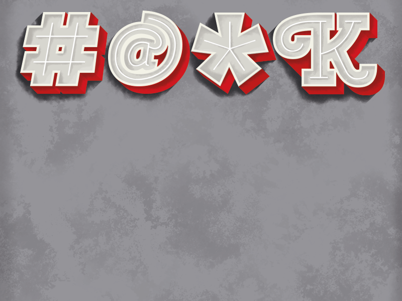 An insulting K animation fuck gif illustration insult letter lettering profanity texture type typography vector