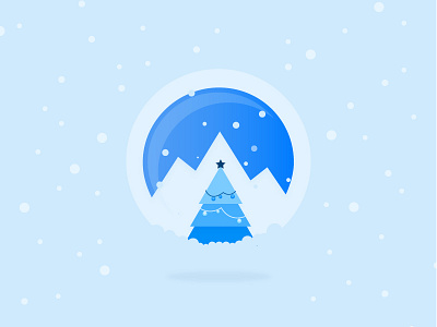 Xplenty logo for Holidays christmas holidays illustration snow snowglobe tree winter xplenty