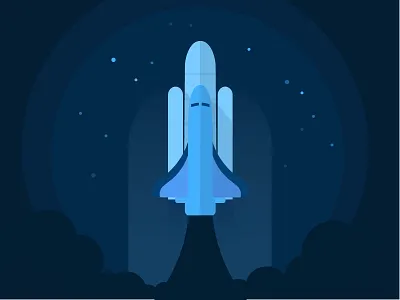 spaceship launch moon night rocket smoke space spaceship