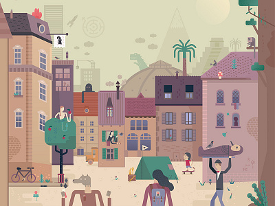 Huge Window Illustration illustration jamie schnuppe window