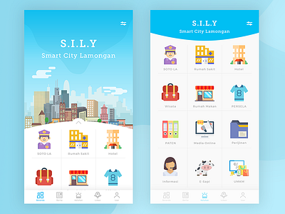 Smart City Lamongan Sily apps ios mobile ui