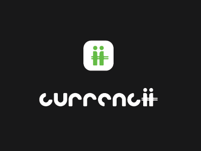 CURRENCII Startup Logo Concept black design dollar green icon illustration logo money sign uiux