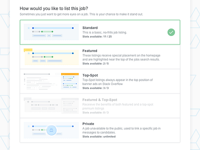 Listing A Job job recruiting sourcing ui ux web