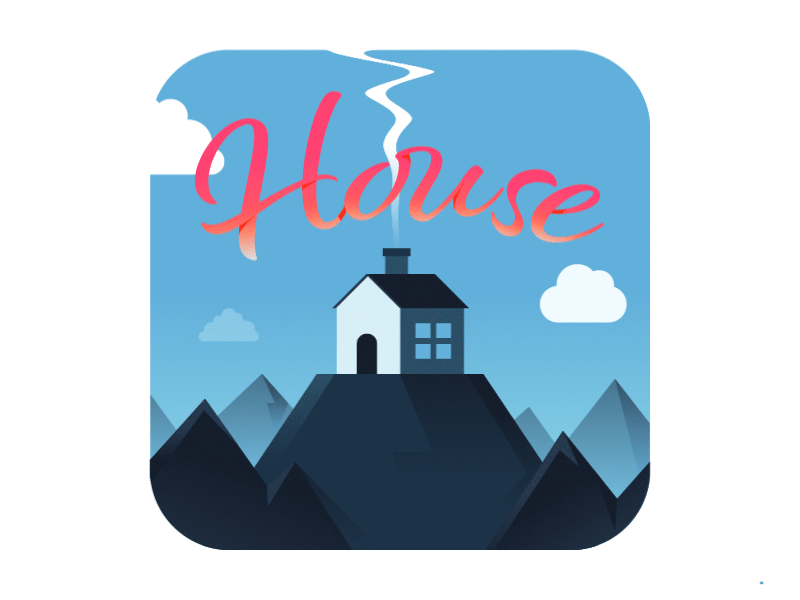 House animation house illustration