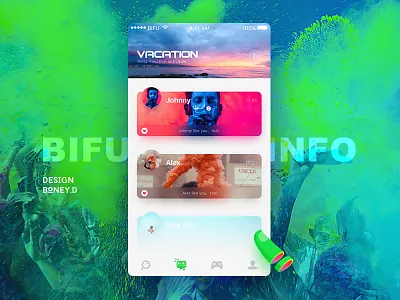 BIFU Info Page app info ui