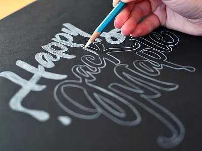 Happy Jack's Maple Syrup brand lettering script syrup type