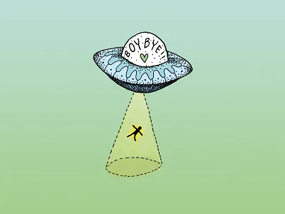 Tell 'Em Boy, Bye aliens beyonce colorful digital illustration digital painting feminist hand drawn illustration micron pen pastel