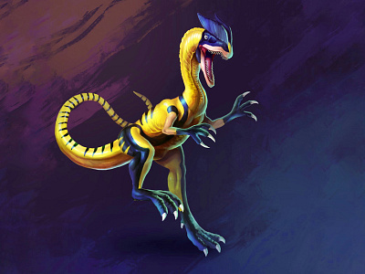 Dilophorine concept art design dinosaur fan art illustration wolverine