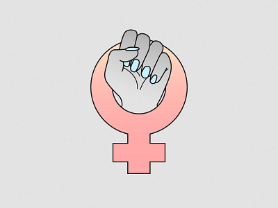 Grrl Power color digital digital painting drawing feminist marker micron pen painting pastel sketch united