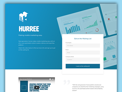 Hurree Landing Page landing page ui ux web design