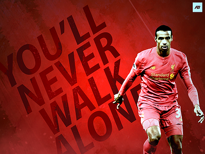 Matip - You'll Never walk alone - social media graphic design football graphics manipulation soccer social media ynwa