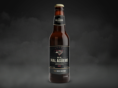 Ave de Mal Agüero Label beer beer bottle beer label bottle brewery cerveza crow label packaging raven smoke