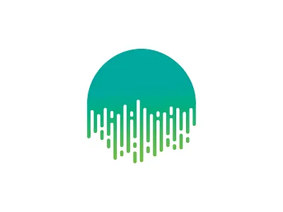 Melty drip gradient green ice cream melt