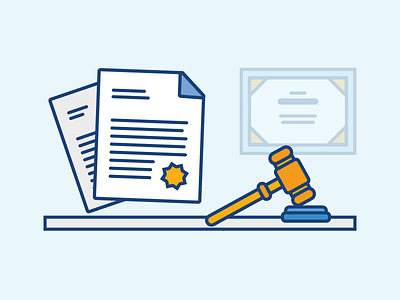 Legal Illustration gavel illustration law lawyer legal stroke