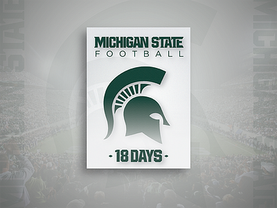 Go Green! Go White! design graphic green illustrator michigan state msu photoshop poster spartan stadium white