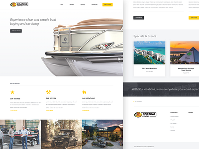 Bass Pro Boating Center Website aem boats clean marine responsive ux web design ui website