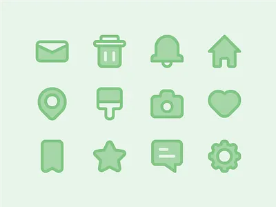Interface Icon email home icon iconset illustration location love outline pixel perfect star ui ux