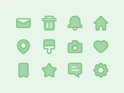 Interface Icon email home icon iconset illustration location love outline pixel perfect star ui ux