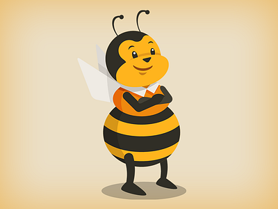 Buzzed character illustration mascot vector