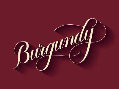 burgundy burgundy cursive fancy handtype script swash type vector