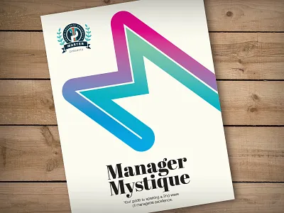 Manager Mystique Program Cover graphic design poster type typography