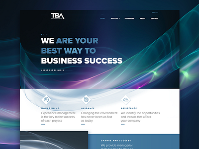 The Best Agency banner fractal header home onepage page redesign typo ui ux webdesign website